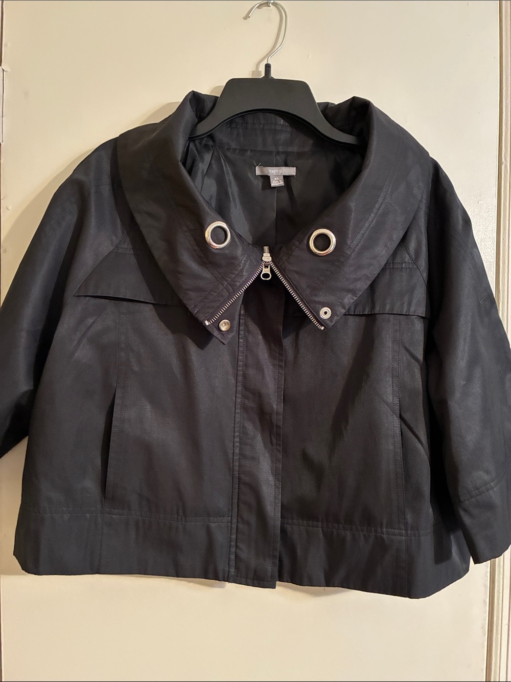 Apt 9 - Zippered & Grommeted Cropped Jacket